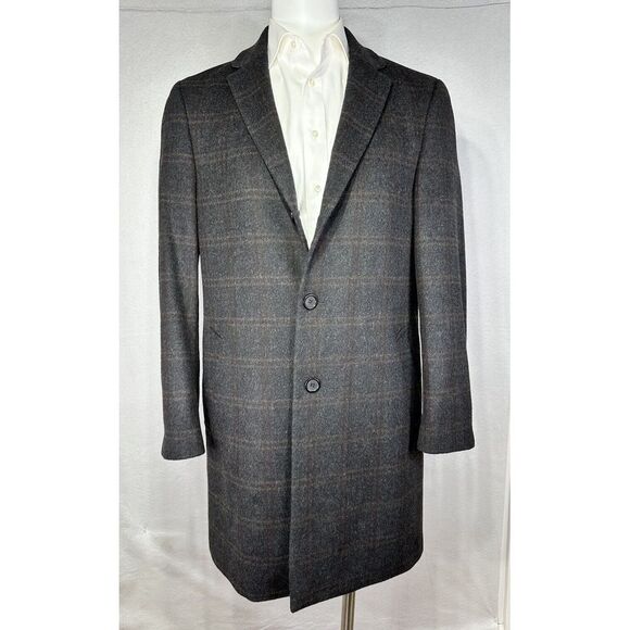 Hart Schaffner Marx Other - Hart Schaffner Marx Luxurious Wool Blend Over Coat 40L Windowpane‎